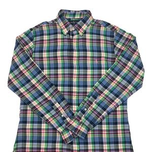 RALPH LAUREN POLO PLAID LONG SLEEVE BUTTON DOWN